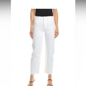 NWOT White MOTHER “SNACKS” denim jeans size 31. High Wasted Fray bottom